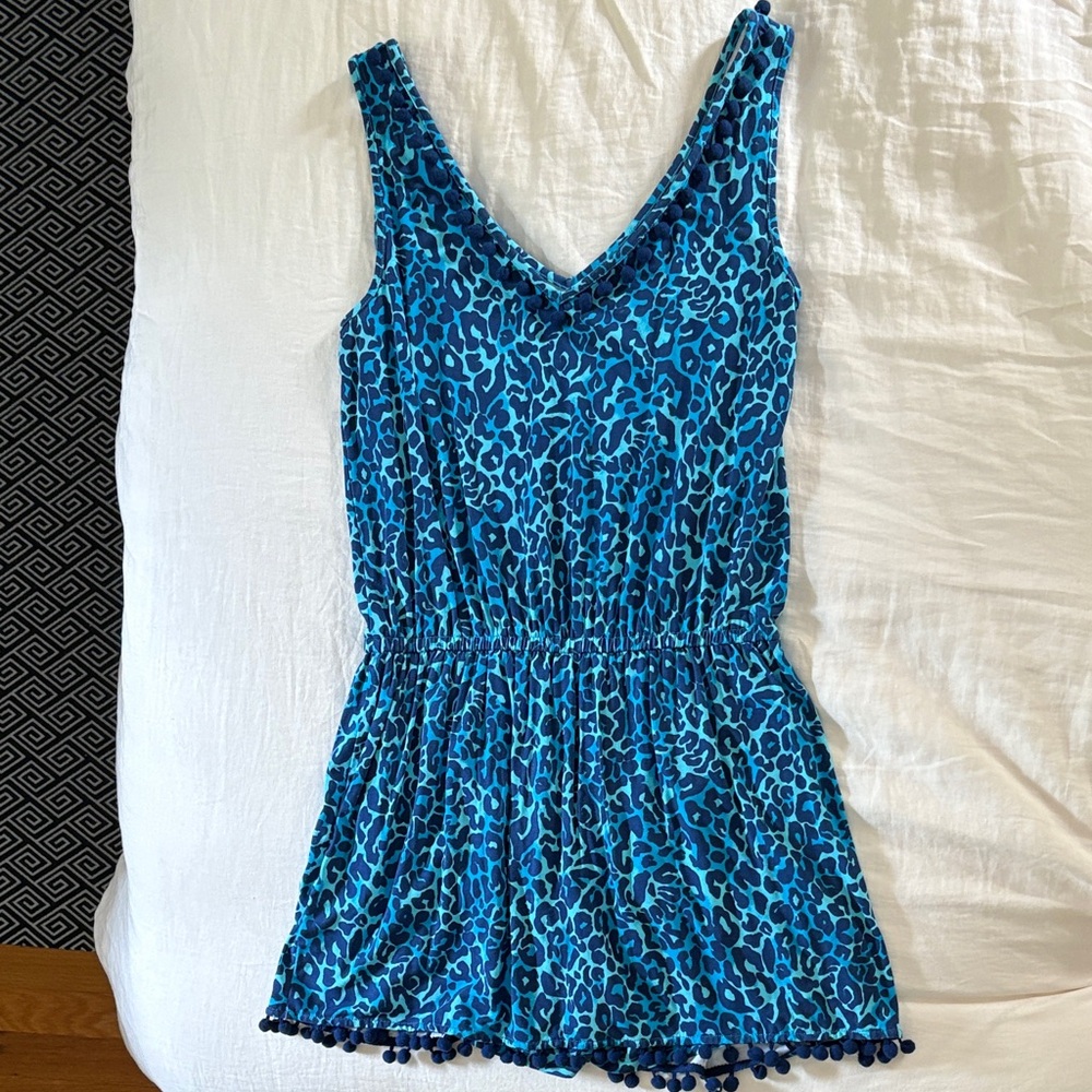 Lilly Pulitzer Blue Leopard Print Women’s One Piece - Picture 4 of 4